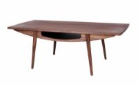 Bild von Triangle Hestbæk AH16 Couchtisch mit Regal 125x64 cm - Geölter Walnuss