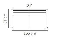 Bild von Skipper Capri 2,5-Personen-Sofa L: 156 cm Armlehne B – Stahl/Schwarzes Leder