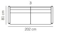 Bild von Skipper Capri 3-Personen-Sofa L: 202 cm Armlehne B – Stahl/Schwarzes Leder