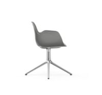 Bild von Normann Copenhagen Form Drehstuhl mit Armlehnen SH: 44 cm – Grau/Aluminium