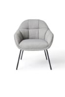 Bild von Wendelbo Mango Mini Chair SH: 46 cm – Schwarz pulverbeschichteter Stahl/Remix 133