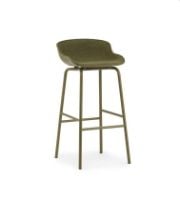 Bild von Normann Copenhagen Hyg Barhocker vorne gepolstert SH: 75 cm – Interfuse/Stahl