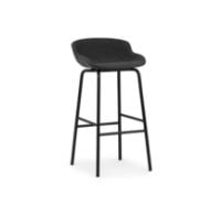 Bild von Normann Copenhagen Hyg Barhocker gepolstert SH: 75 cm - Schwarz