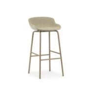 Bild von Normann Copenhagen Hyg Barhocker vorne gepolstert SH: 75 cm – Upminster/Stahl