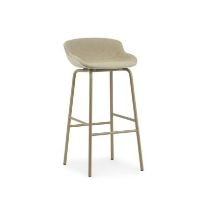 Bild von Normann Copenhagen Hyg Barhocker vorne gepolstert SH: 75 cm – Upminster/Stahl