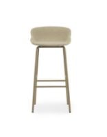 Bild von Normann Copenhagen Hyg Barhocker vorne gepolstert SH: 75 cm – Upminster/Stahl