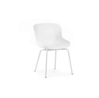 Bild von Normann Copenhagen Hyg Esszimmerstuhl SH: 46 cm – Weiß/Stahl