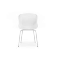 Bild von Normann Copenhagen Hyg Esszimmerstuhl SH: 46 cm – Weiß/Stahl