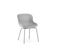 Bild von Normann Copenhagen Hyg Esszimmerstuhl SH: 46 cm – Grau/Stahl