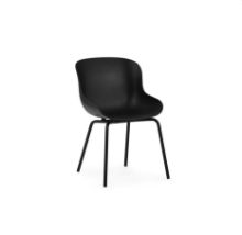 Bild von Normann Copenhagen Hyg Esszimmerstuhl SH: 46 cm – Schwarz/Stahl