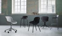 Bild von Normann Copenhagen Hyg Esszimmerstuhl SH: 46 cm – Schwarz/Stahl