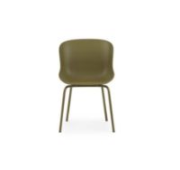 Bild von Normann Copenhagen Hyg Esszimmerstuhl SH: 46 cm – Olive/Stahl