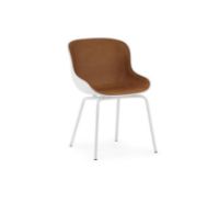 Bild von Normann Copenhagen Hyg Esszimmerstuhl. Vorne gepolstert, SH: 46 cm – Brandy Leder/Stahl