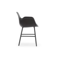 Bild von Normann Copenhagen Form Sessel SH: 44 cm – Schwarz/Stahl