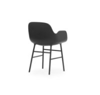 Bild von Normann Copenhagen Form Sessel SH: 44 cm – Schwarz/Stahl