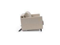 Bild von Innovation Living Cubed Schlafsofa mit Armlehnen L: 140 cm – Blida Sandgrau/Mattschwarz