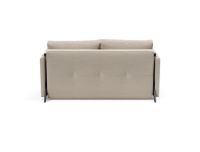 Bild von Innovation Living Cubed Schlafsofa mit Armlehnen L: 140 cm – Blida Sandgrau/Mattschwarz