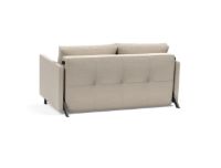 Bild von Innovation Living Cubed Schlafsofa mit Armlehnen L: 140 cm – Blida Sandgrau/Mattschwarz