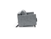 Bild von Innovation Living Cubed Schlafsofa mit Armlehnen L: 140 cm – Twist Granite/Matt Black