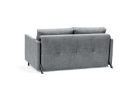 Bild von Innovation Living Cubed Schlafsofa mit Armlehnen L: 140 cm – Twist Granite/Matt Black