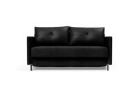 Bild von Innovation Living Cubed Schlafsofa mit Armlehnen L: 140 cm – Faunal Black/Matt Black