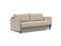 Bild von Innovation Living Cubed Schlafsofa mit Armlehnen L: 160 cm – Blida Sandgrau/Mattschwarz