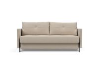 Bild von Innovation Living Cubed Schlafsofa mit Armlehnen L: 160 cm – Blida Sandgrau/Mattschwarz