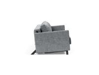 Bild von Innovation Living Cubed Schlafsofa mit Armlehnen L: 160 cm – Twist Granit/Matt Black