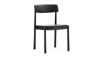 Bild von Normann Copenhagen Timb Stuhl SH: 46 cm - Gepolstert Schwarz / Schwarz