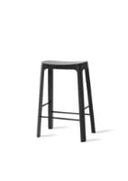 Bild von Please Wait to be Seated. Crofton Thekenhocker H: 65 cm – Schwarzes nordisches Kiefernholz