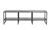 Bild von MUUBS Bench Bronx L B: 135 cm – Eisen/Wildleder
