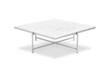 Bild von HANDVÄRK FURNITURE Couchtisch 90 Jubilæumsudgave L: 96 cm – Edelstahl / Weißer Marmor