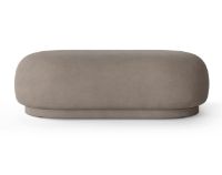 Bild von Ferm Living Rico Ottomane, gebürstet, L: 124 cm – warmes Grau