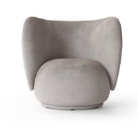 Bild von Ferm Living Rico Lounge Chair Faded Velvet SH: 41 cm – Beton