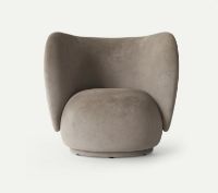 Bild von Ferm Living Rico Lounge Chair Faded Velvet SH: 41 cm - Sand