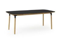 Bild von Normann Copenhagen Form Esstisch 95x200cm - Schwarz/Eiche