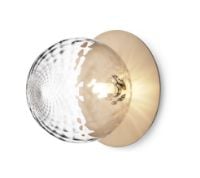 Bild von Nuura Liila 1 große Wand-/Deckenleuchte Ø: 24,5 cm – Nordic Gold/Optic Clear OUTLET