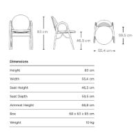 Bild von Brdr. Krüger Arcade Chair SH: 46,5 cm - Eiche klar gewachst / furnierte Eiche