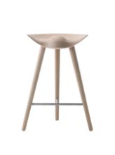 Bild von Audo Copenhagen ML42 Thekenhocker SH: 69 cm – Eiche/Stahl