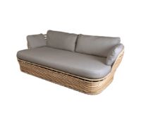 Bild von Cane-line Outdoor-Korb 2 Pers. Sofa inkl. Hynder L: 201 cm – Natur/Taupe
