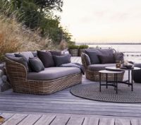 Bild von Cane-line Outdoor-Korb 2 Pers. Sofa inkl. Hynder L: 201 cm – Natur/Taupe
