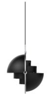 Bild von GUBI Multi-Lite Pendelleuchte Ø: 36 cm Chromsockel – schwarzer Schirm