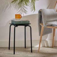 Bild von Ferm Living Herman Hocker Taburet SH: 45 cm - Pulverbeschichteter Stahl / Schwarz