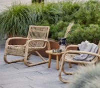 Bild von Cane-line Outdoor Curve Loungesessel SH: 32 cm - Natur