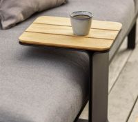 Bild von Cane-line Outdoor Mega Beistelltisch 30x37 cm - Lavagrau/Teak OUTLET