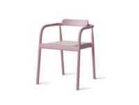 Bild von Please Wait To Be Seated Ahm Chair SH: 46,5 cm – Indian Red/Cane