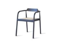 Bild von Please Wait To Be Seated Ahm Stuhl SH: 46,5 cm – Marineblau/Rohrgeflecht