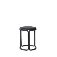 Bild von Please Wait to be Seated. Hardie Hocker H: 44 cm – Schwarzes Leder / Schwarz
