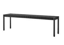 Bild von &Tradition TK5 Betty Bench groß B: 157 cm – Schwarz/Schwarzes Leinen