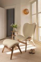 Bild von Umage A Conversation Piece Tall Lounge Chair H: 106 cm – Teddyweiß/Dunkle Eiche OUTLET